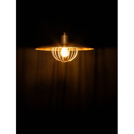 Lampa wisząca loft Ted 33cm złoty mosiądz