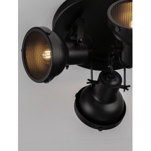 Reflektor sufitowy industrialny Sidero III czarny mat