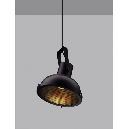 Lampa wisząca industrialna Sidero 22cm czarny mat