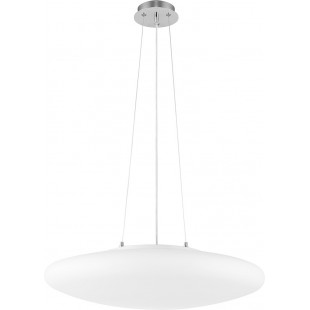 Lampa wisząca szklana Ovalito 50cm opal / satynowy chrom