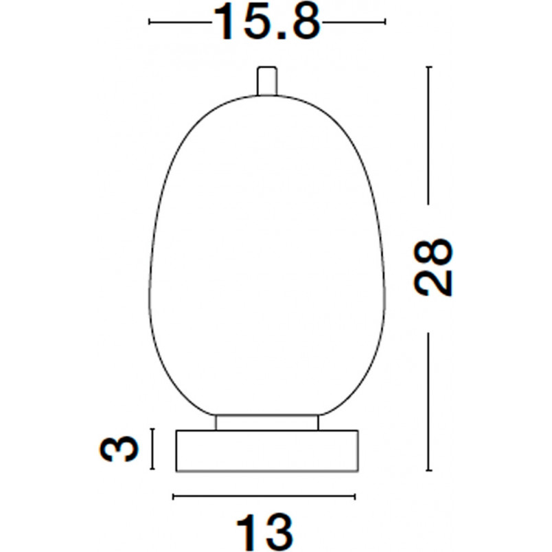 Lampa stołowa szklana Tamo 15,8cm biało-czarna
