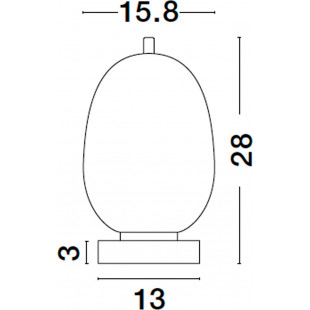 Lampa stołowa szklana Tamo 15,8cm biało-mosiężna