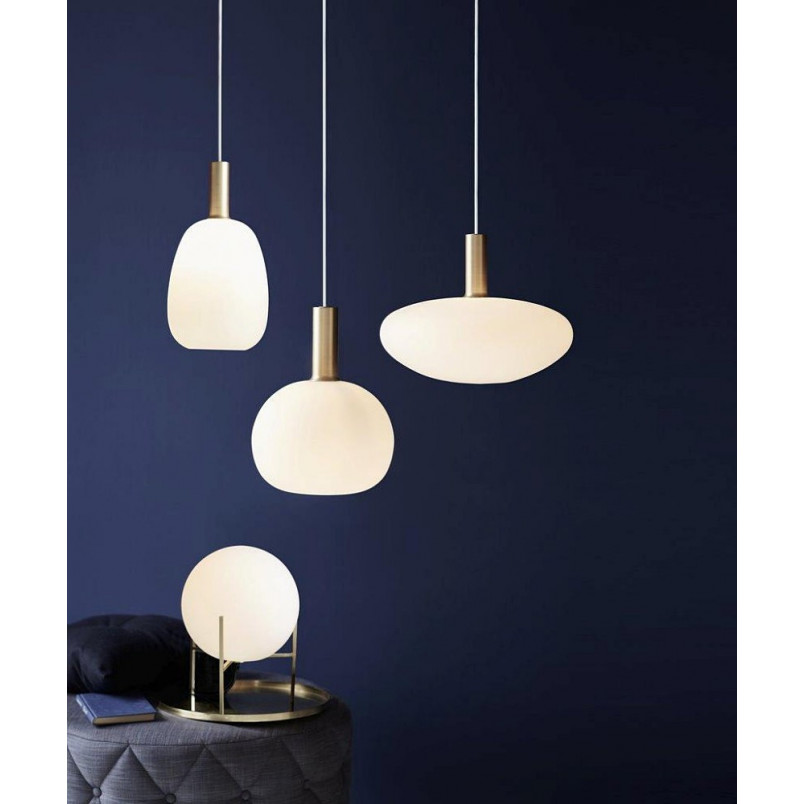 Lampa stołowa szklana kula Alton Opal/Mosiądz marki Nordlux