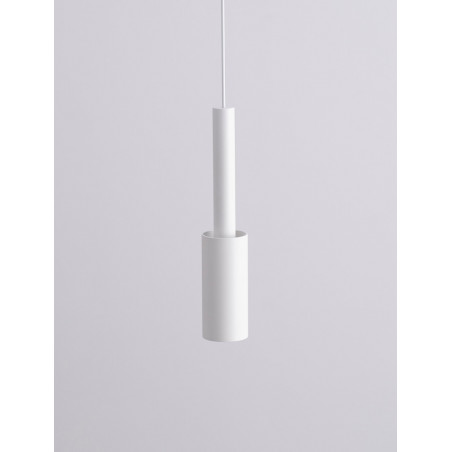 Lampa wisząca tuba minimalistyczna Koshima LED 4cm biała