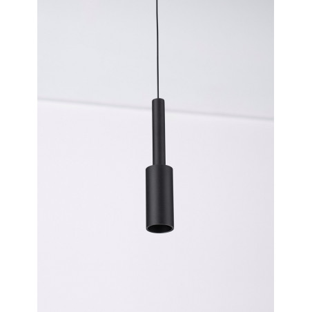 Lampa wisząca tuba minimalistyczna Koshima LED 4cm czarna