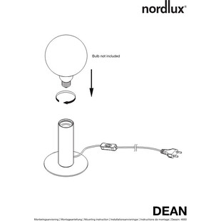 Lampa stołowa glamour Dean Mosiądz marki Nordlux