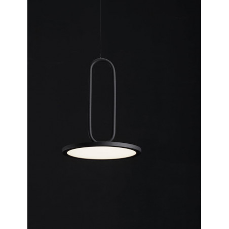 Lampa wisząca z płaskim kloszem Bonnie LED 17,5cm czarna