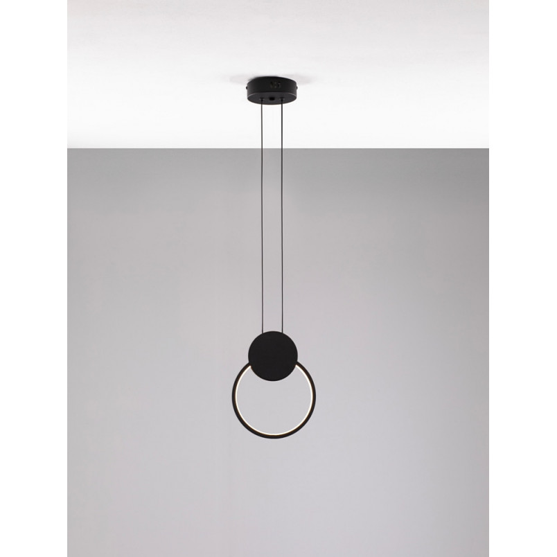 Lampa wisząca minimalistyczna Cry Round LED 20cm czarna