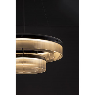 Lampa wisząca szklana nowoczesna Isabell II LED 70cm 3000K czarna