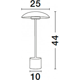 Lampa stołowa retro Shock LED złoty mosiądz / czarny