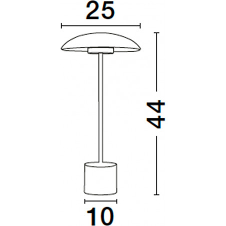Lampa stołowa retro Shock LED złoty mosiądz / czarny