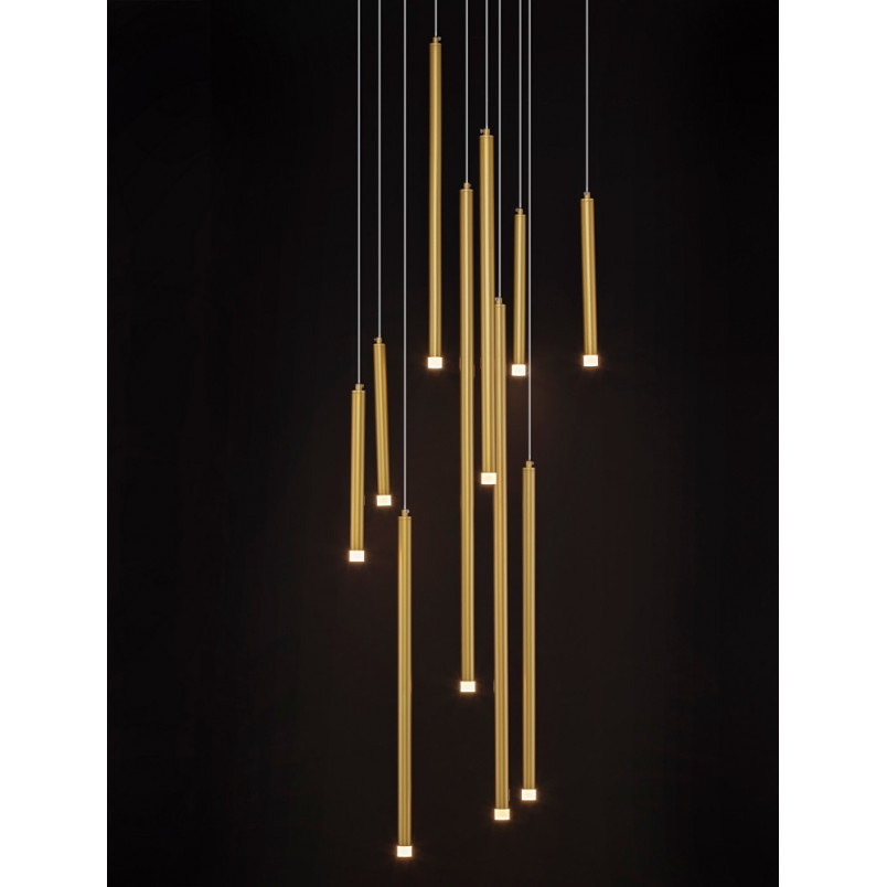 Lampa minimalistyczna wiszące tuby Hose LED 50cm złoty piaskowy