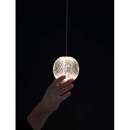 Lampa wisząca kula glamour Diamante LED 3200K 11cm chrom