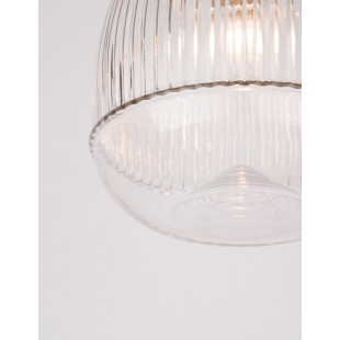 Lampa wisząca szklana vintage Tripsi 15cm przeźroczysty / złoty mosiądz