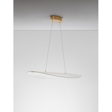 Lampa wisząca nowoczesna Femme LED 67cm przeźroczysty / złoty mosiądz