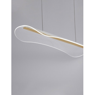 Lampa wisząca nowoczesna Femme LED 98cm przeźroczysty / złoty mosiądz