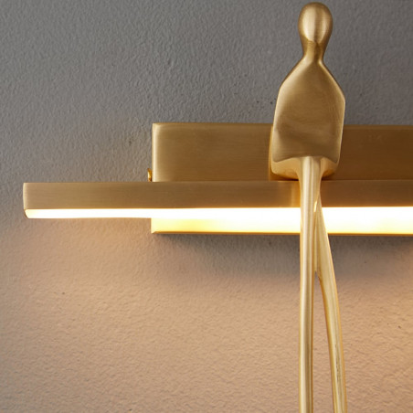 Kinkiet podłużny dekoracyjny Amici LED 31cm złoty Step Into Design