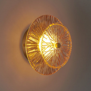 Kinkiet okrągły dekoracyjny Luxio LED 20cm bursztynowy Step Into Design