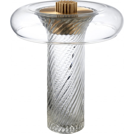 Lampa stołowa szklana Claro 35cm przezroczysta Step Into Design