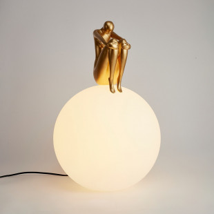 Lampa stołowa szklana designerska Woman II 35cm biały / złoty Step Into Design