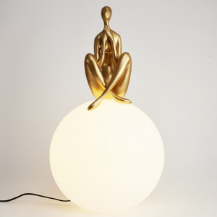 Lampa stołowa szklana designerska Woman III 35cm biały / złoty Step Into Design
