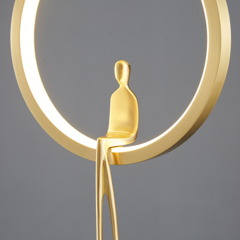 Lampa wisząca okrągła dekoracyjna Amici LED 27cm mosiężna Step Into Design