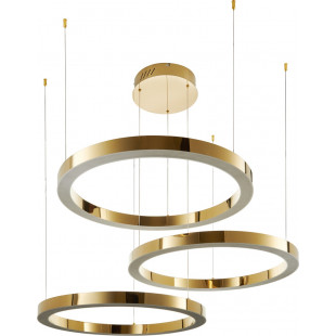 Lampa wisząca 3 okręgi Circle I LED 40+60+60cm złoty połysk Step Into Design