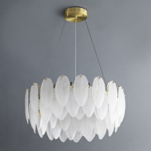 Lampa wisząca szklana dekoracyjna Piuma 60cm biała Step Into Design