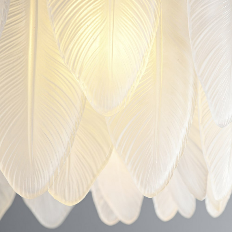 Lampa wisząca szklana dekoracyjna Piuma 60cm biała Step Into Design
