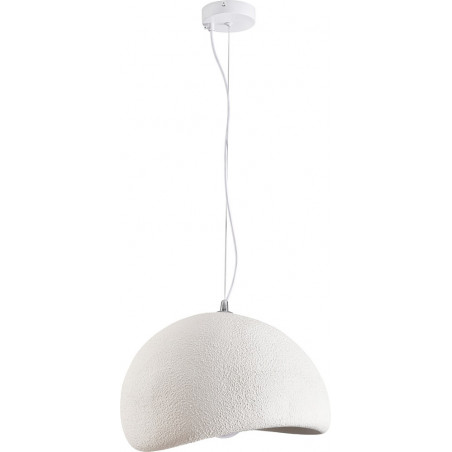 Lampa wisząca japandi Stone 40cm biała Step Into Design
