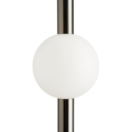 Lampa wisząca tuba ze szklaną kulą O-line LED 12cm H93cm czarna Step Into Design