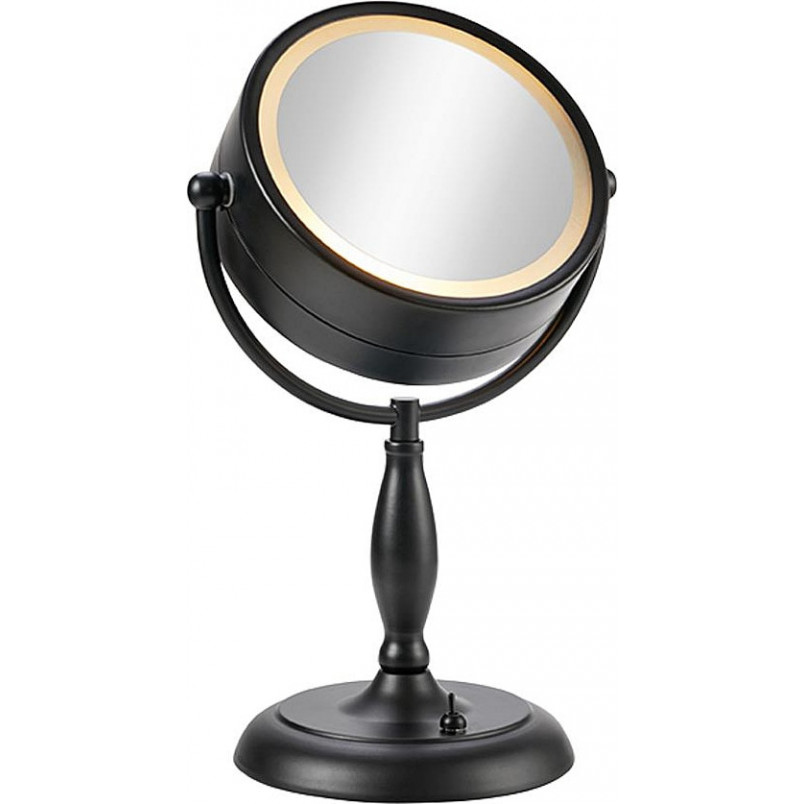 Lampa stołowa z lustrem Face LED czarna Markslojd