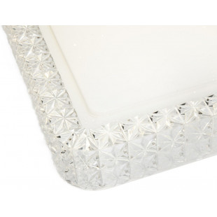 Plafon kwadratowy z kryształkami Moa 40x40cm biały Zumaline