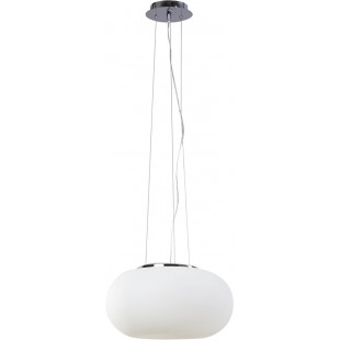Lampa wisząca szklana nowoczesna Inez 37cm biała Zumaline