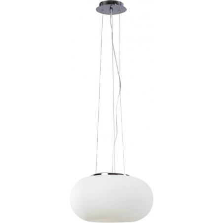 Lampa wisząca szklana nowoczesna Inez 37cm biała Zumaline