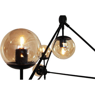 Stylizowa Lampa wisząca szklana designerska Astrifero 21 Czarno Bursztynowa marki Step Into Design