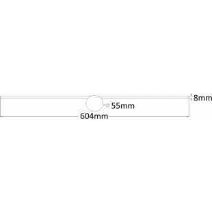Kinkiet podłużny minimalistyczny Camara LED 60cm złoty Zumaline