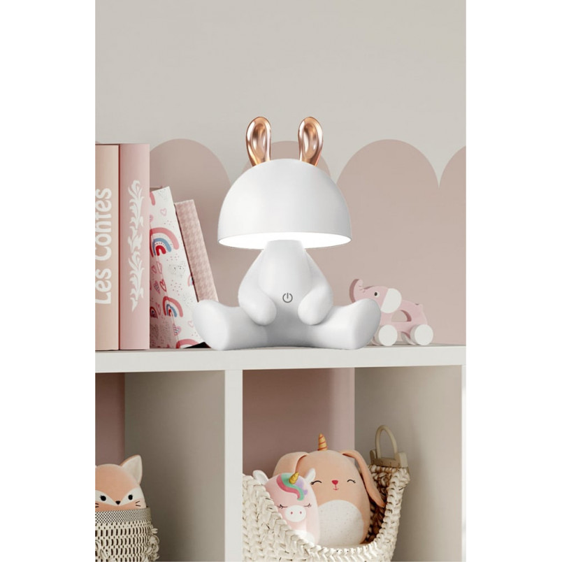 Lampka nocna dla dzieci króliczek Bunny LED biały Zumaline