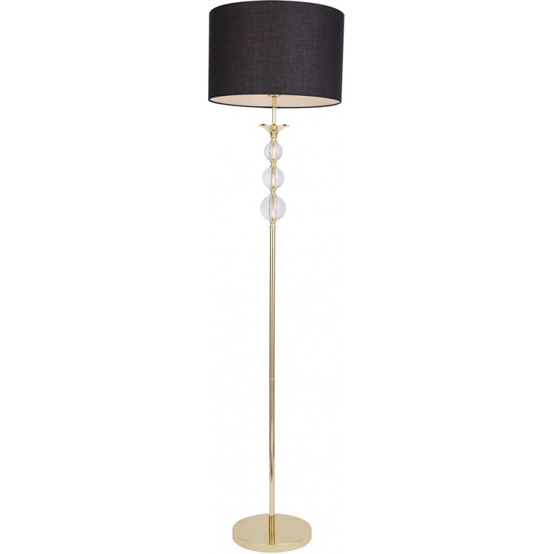 Lampa podłogowa z abażurem Rea 40cm czarny / złoty ZumaLine