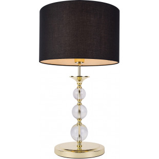 Lampa stołowa z abażurem Rea 36cm czarny / złoty ZumaLine