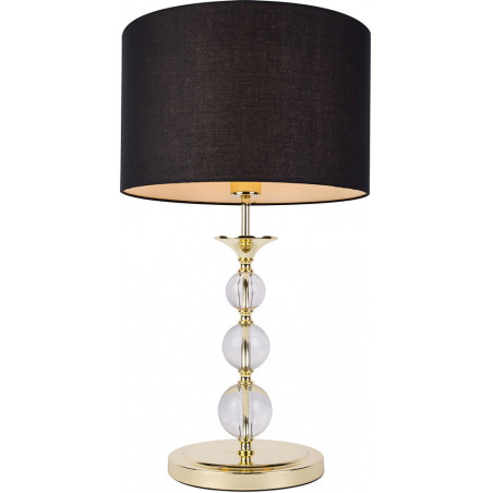 Lampa stołowa z abażurem Rea 36cm czarny / złoty ZumaLine