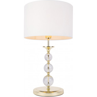 Lampa stołowa z abażurem Rea 36cm biały / złoty ZumaLine