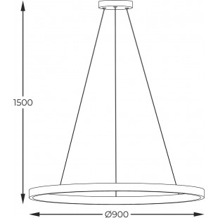 Lampa wisząca okrągła Horik LED 90cm czarna Zumaline