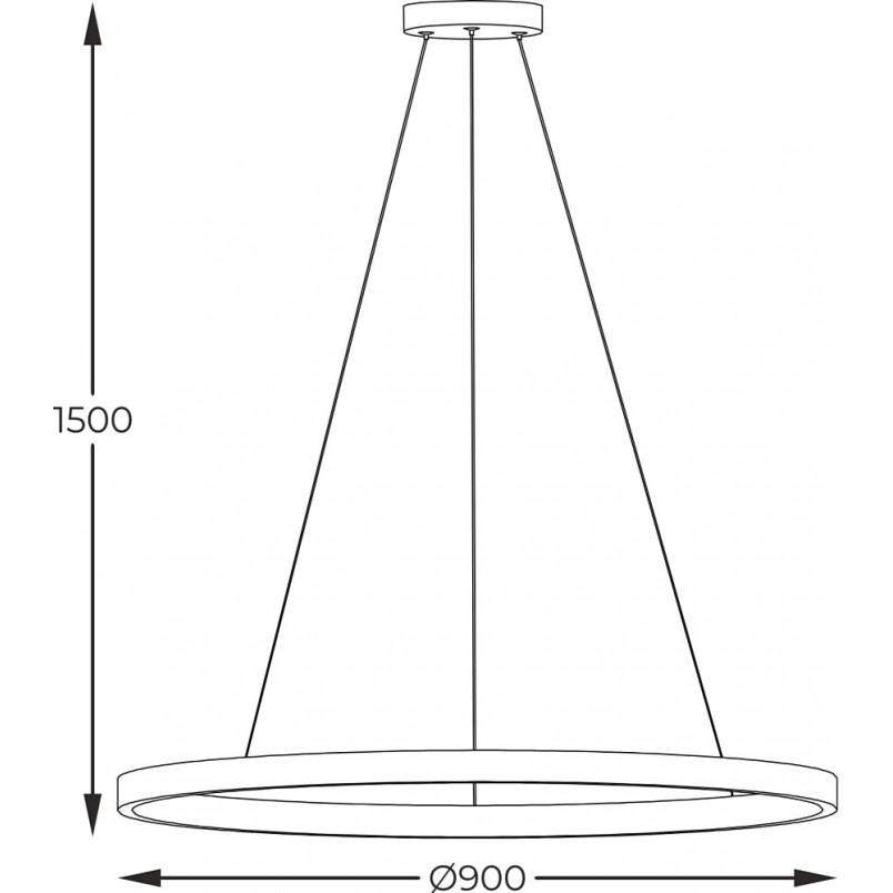 Lampa wisząca okrągła Horik LED 90cm czarna Zumaline