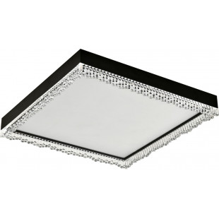 Plafon kwadratowy glamour Regi LED 45,8x45,8cm czarny mat Zumaline
