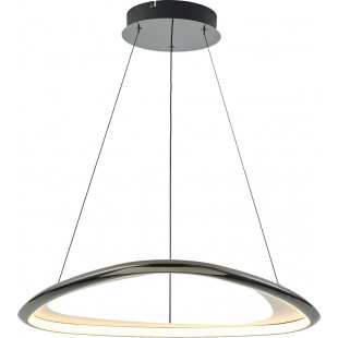 Lampa wisząca nowoczesna Getafe LED 65cm czarny chrom / biały Zumaline