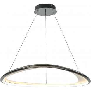 Lampa wisząca nowoczesna Getafe LED 85cm czarny chrom / biały Zumaline