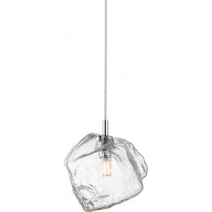 Lampa wisząca szklana glamour Rock 14cm przeźroczysty / srebrny ZumaLine