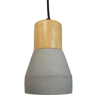 Lampa wisząca betonowa z drewnem Concrete Szara marki Step Into Design