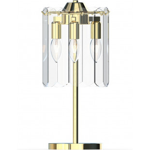 Lampa stołowa szklana Nira 30cm przeźroczysty / złoty Zumaline Zumaline